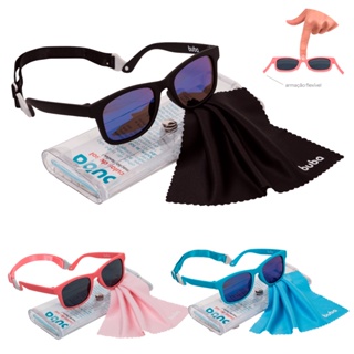 Óculos De Sol Infantil Com Alça Ajustável Armação Flexível Proteção UVA UVB Buba Original Menino Menina em Oferta na Shopee