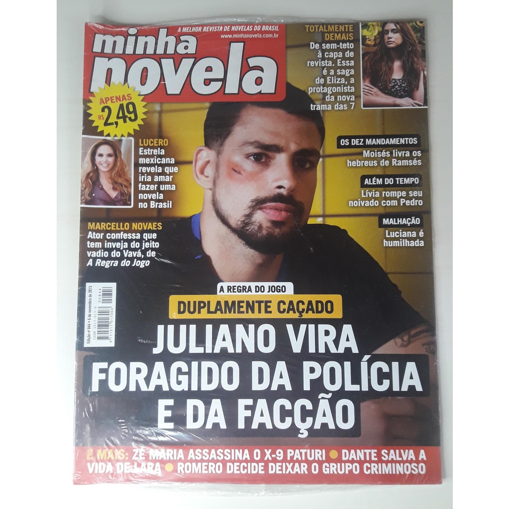 Revista Minha Novela 844 A Regra do Jogo Cauã Reymond Lucero 6 de novembro de 2015 Lacrada