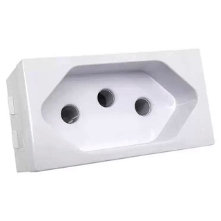 Modulo Tomada Home 10A Branco 10372-1 Blux em Oferta na Shopee