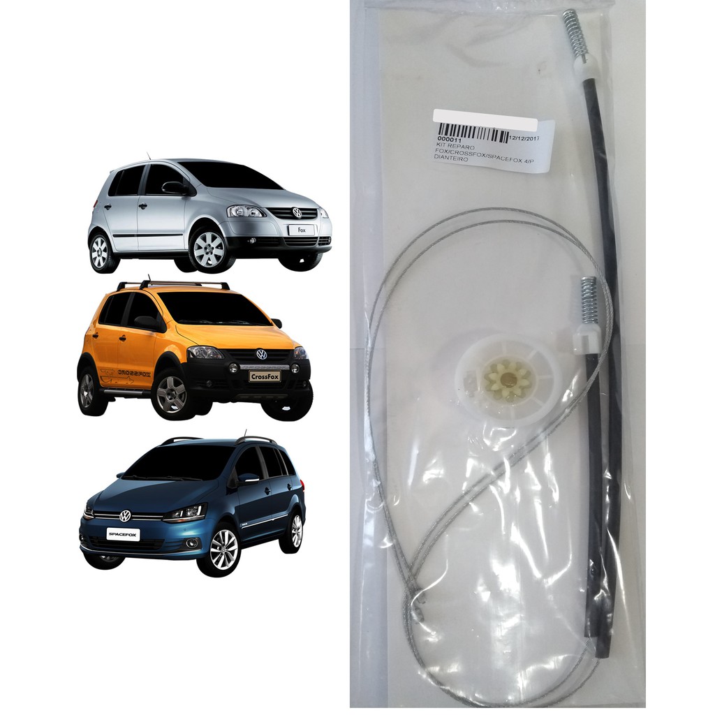 Kit Reparo Cabo Maquina D Vidro Elétrico Fox/space para veículos 4 Portas DIANTEIRA