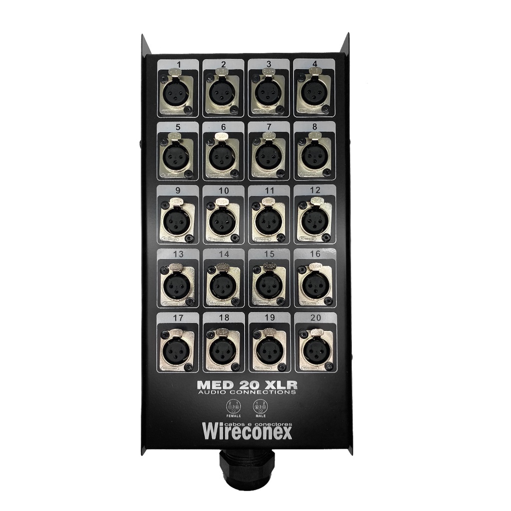 Bandeja Medusa Wireconex 20 Vias Com Conectores De 1 Saida