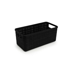 Cesto Organizador Alongado Juta 1,5L Organização Decorativa Casa Organizada Prático e Funcional