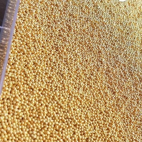 caviar metal 1mm NAO MANCHA - dourado e prata 2gramas (pedrarias para adesivos e joias de unhas)