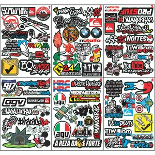 5 Super Cartela De Adesivos Carro Moto Caminhão Bike