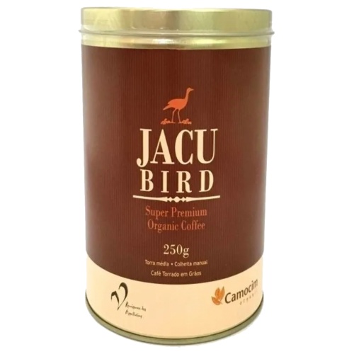 Café Raro Do Passarinho Jacu Bird Orgânico em grãos Lata 250g