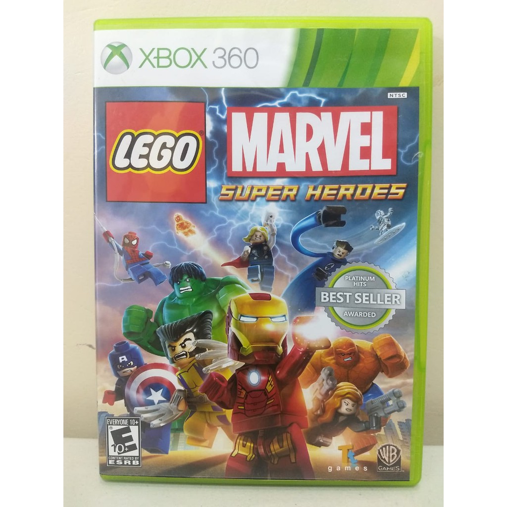 JOGO XBOX 360 LEGO MARVEL SUPER HEROES MIDIA FÍSICA USADO