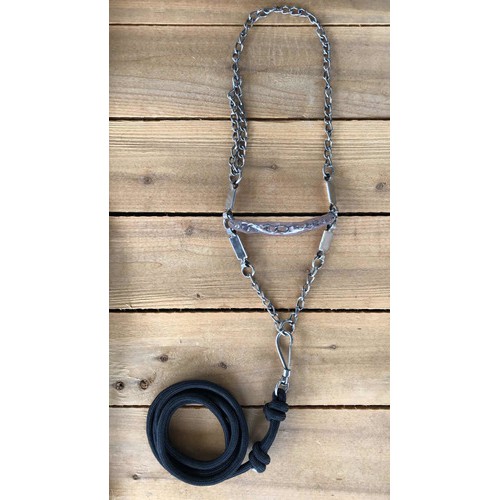 Cabresto Cavalo De Corrente Inox Cavalo (garanhão) Com Cabo