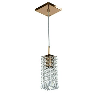 Pendente Quadrado Clearcrillic Cristal Acrilico Cobre