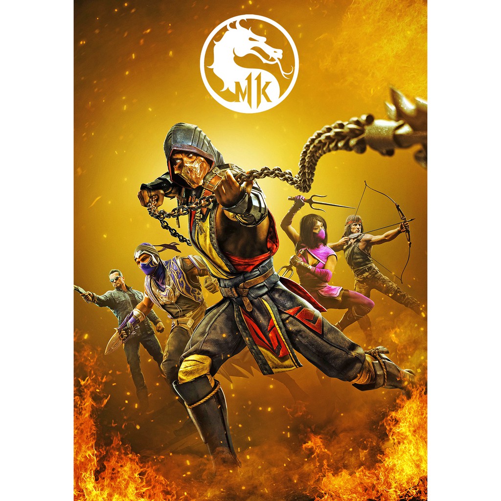 Pôster Auto Adesivo em Vinil Mortal Kombat 11  - 45 x 32 cm