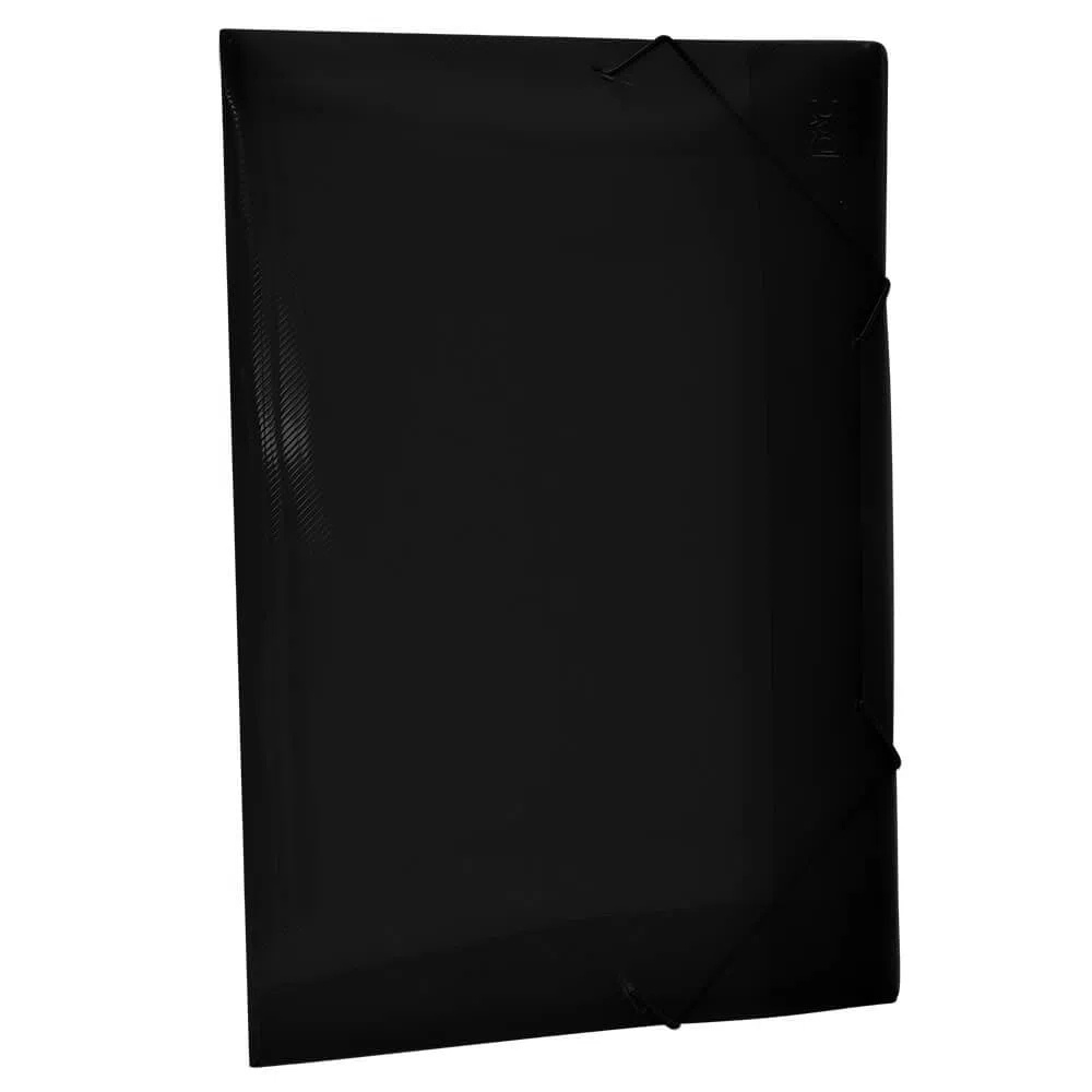 Pasta Plástica Ofício Aba Fina com Elástico Preta - Dac em Oferta na Shopee