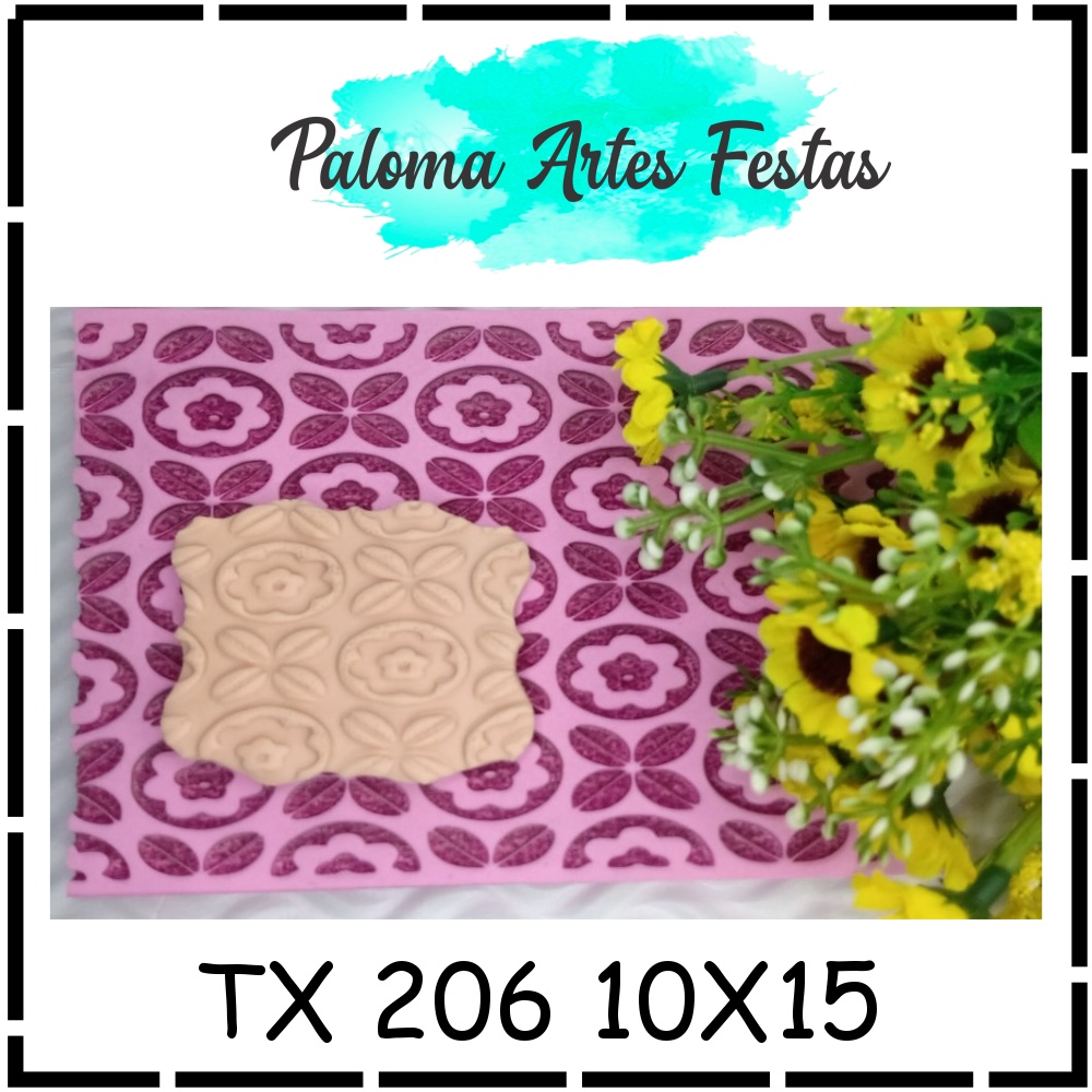 Textura Marcador   Emborrachada Especial Biscuit Floral E Grão