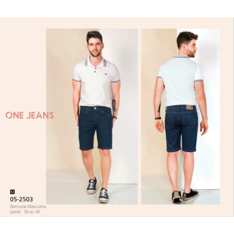 Bermuda Masculina Jeans  One Jeans Original