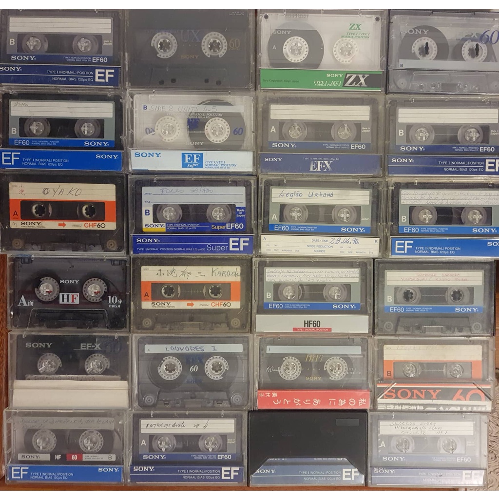 Fita K7 Cassete Sony Com Capa Regravável