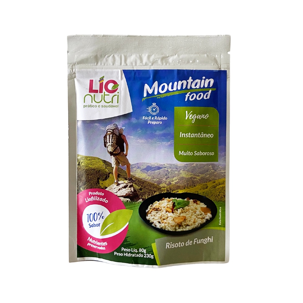 Comida Liofilizada Risoto de funghi Mountain food em Oferta na Shopee