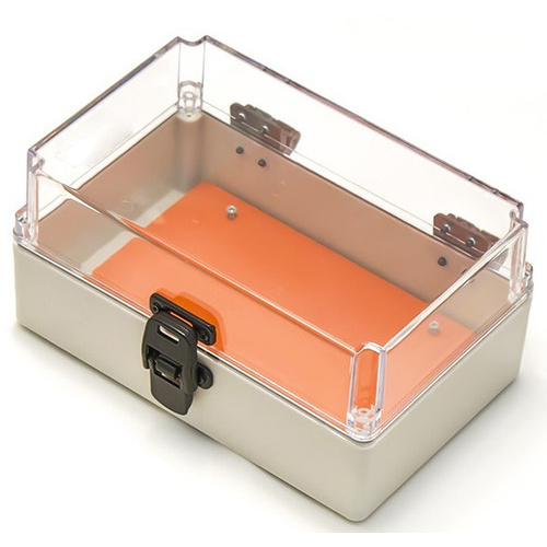 Caixa Plástica montagem quadro de painel elétrico Transparente Com fecho e Dobradiça Ip65 250x160x120mm