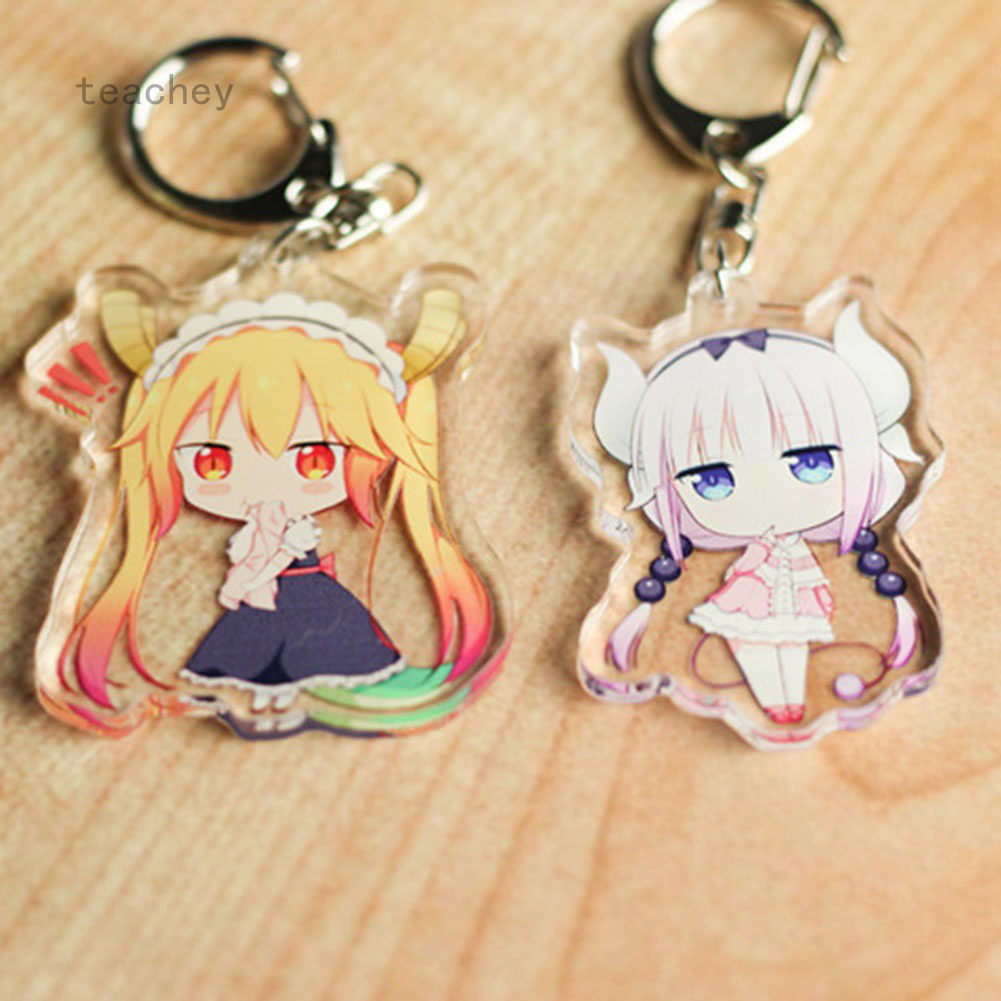 Chaveiro De Acrílico Transparente De Anime Japonês Kobayashi-San Chi ...