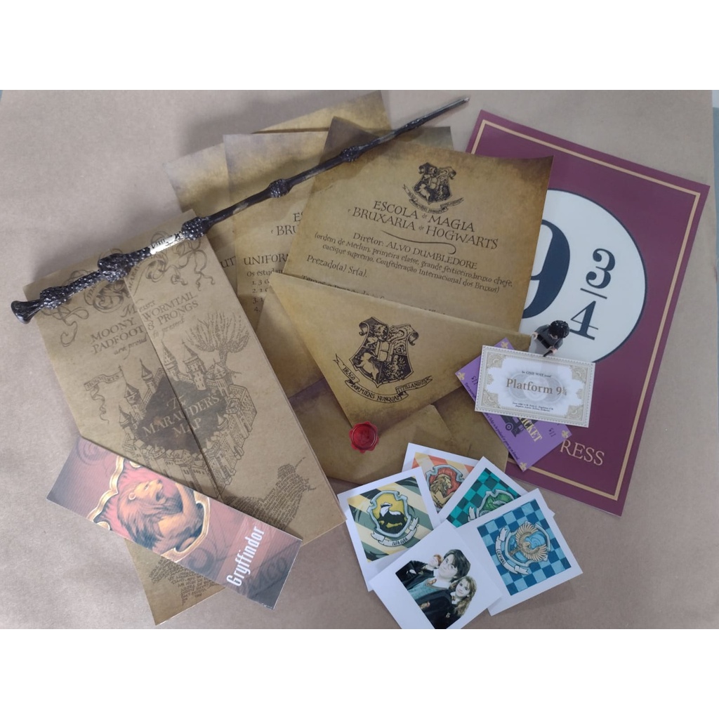 Kit Convocação Harry Potter - Com Carta Personalizada, Mapa do Maroto, Lista  de Feitiços e mais! - Escorrega o Preço