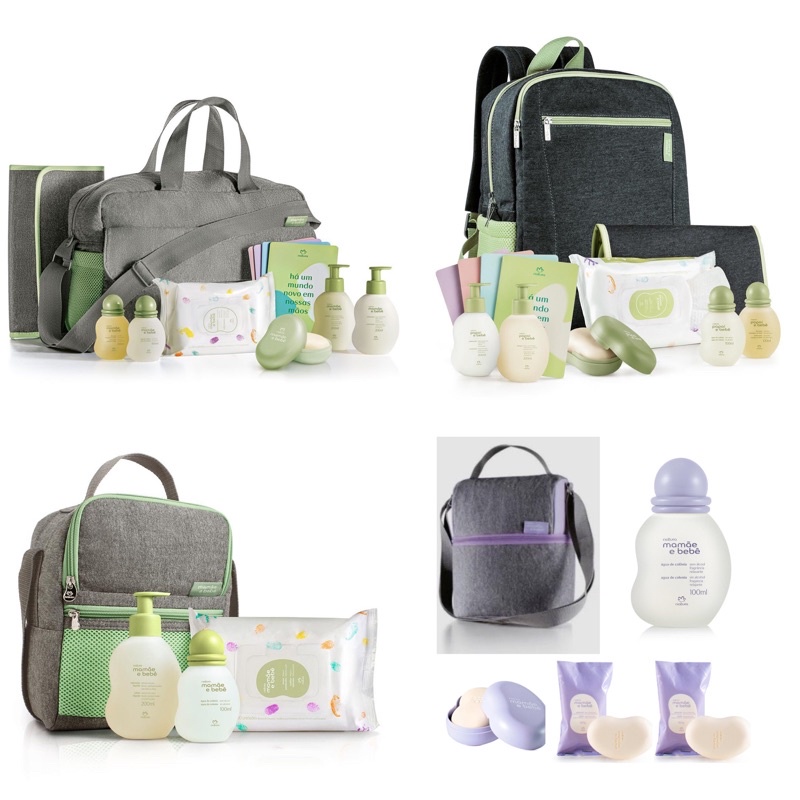 Conjunto Bolsa Mamãe e Bebê Natura | Shopee Brasil