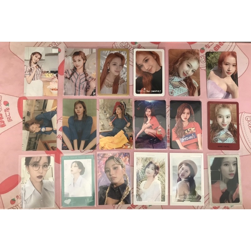Photocards Twice Sana Chaeyoung E Mina Summer Nights More More Eyes Wide Open Pob Withdrama Formula Of Love Result File Twice University Once Begins Happy Twice Once Day