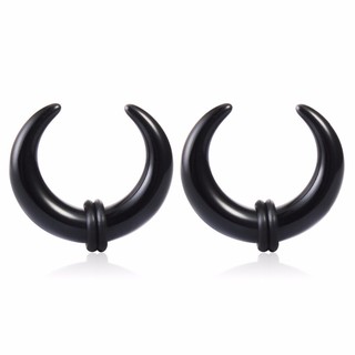 Alargador Meia Lua Preto 2mm 3mm 4mm unidade