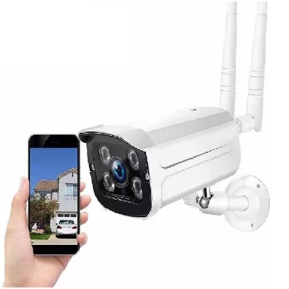 Câmera Ip Wifi Externa 2 Antenas Hd Acesso Remoto + Fonte!