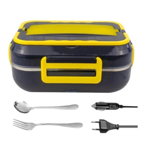 Marmita Elétrica Carro Casa Portátil Bivolt Automática 110v/ 220v E 12V/24V ( Electric Lunch Box)- Aço Inox Promoçao