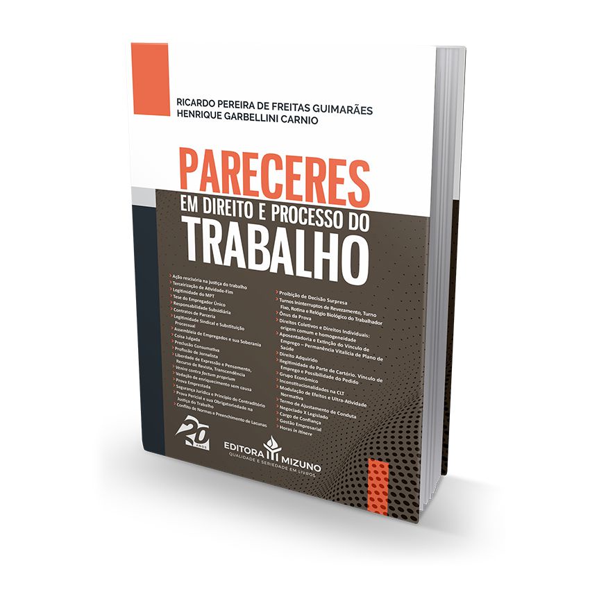 Imagem Pareceres em Direito e Processo do Trabalho - Livro para Advogado OAB Concursos Públicos Jurídico
