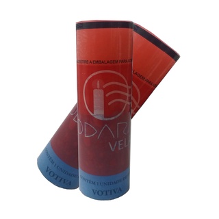 Vela De Sete 7 Dias Rosa e Azul (VOTIVA) 260gr - 100% Parafina Pura Cosme e Damião