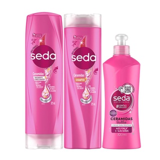 Kit Shampoo + Condicionador Seda Cocriações Ceramidas 325ml + Creme para Pentear 300 ml