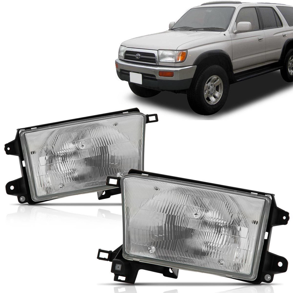 Par Farol Hilux Sw4 96 97 98 Cromado - Spare Parts and Accessories for Vehicles