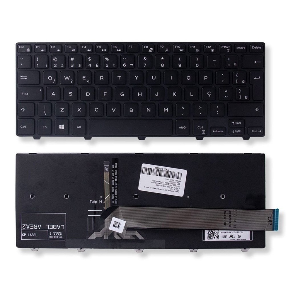Teclado para Dell Inspiron 14 3451 3458 3443 3442 3441 5447 5448 5458 3442 P49g P64g Backlight