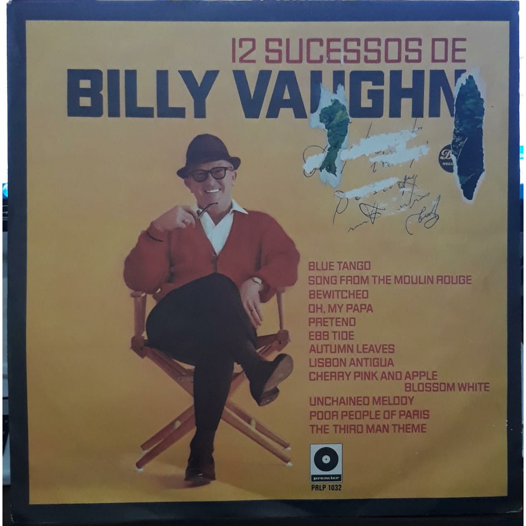 Disco de Vinil LP 12 sucessos de Billy Vaughn