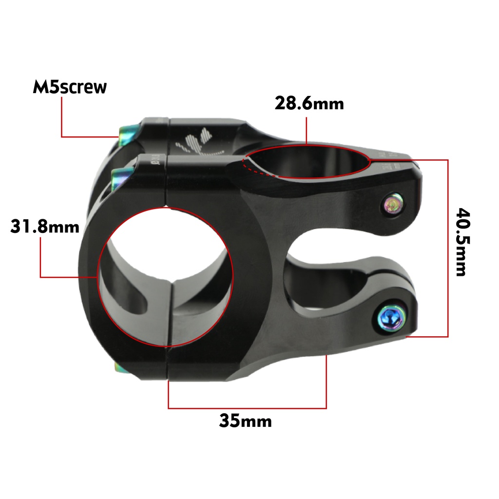 Detalhes do Haste MTB HASSNS 35mm-Riser De Guiador Em Liga De Alumínio De 31.8 Mm Para Bicicletas De Montanha/Estradas