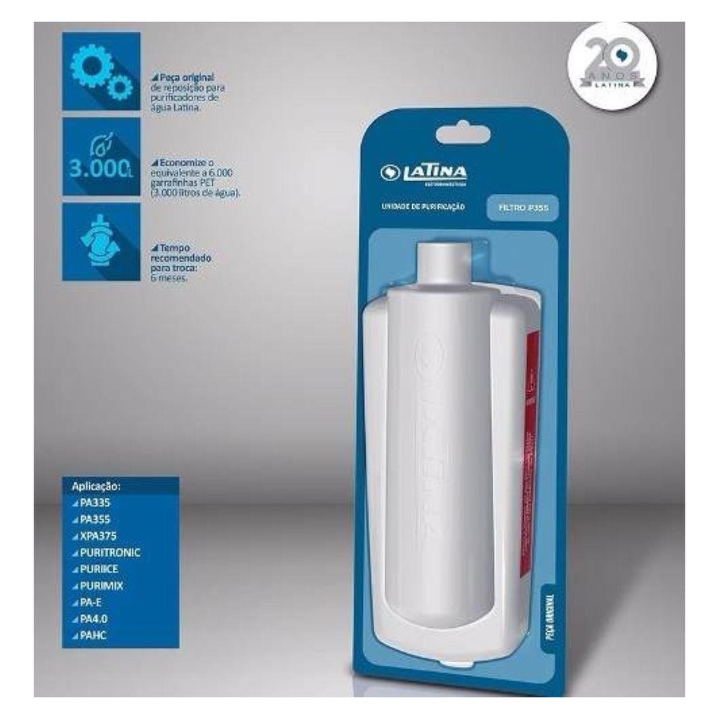 Refil Filtro Latina Puritronic P355  Original em Oferta na Shopee