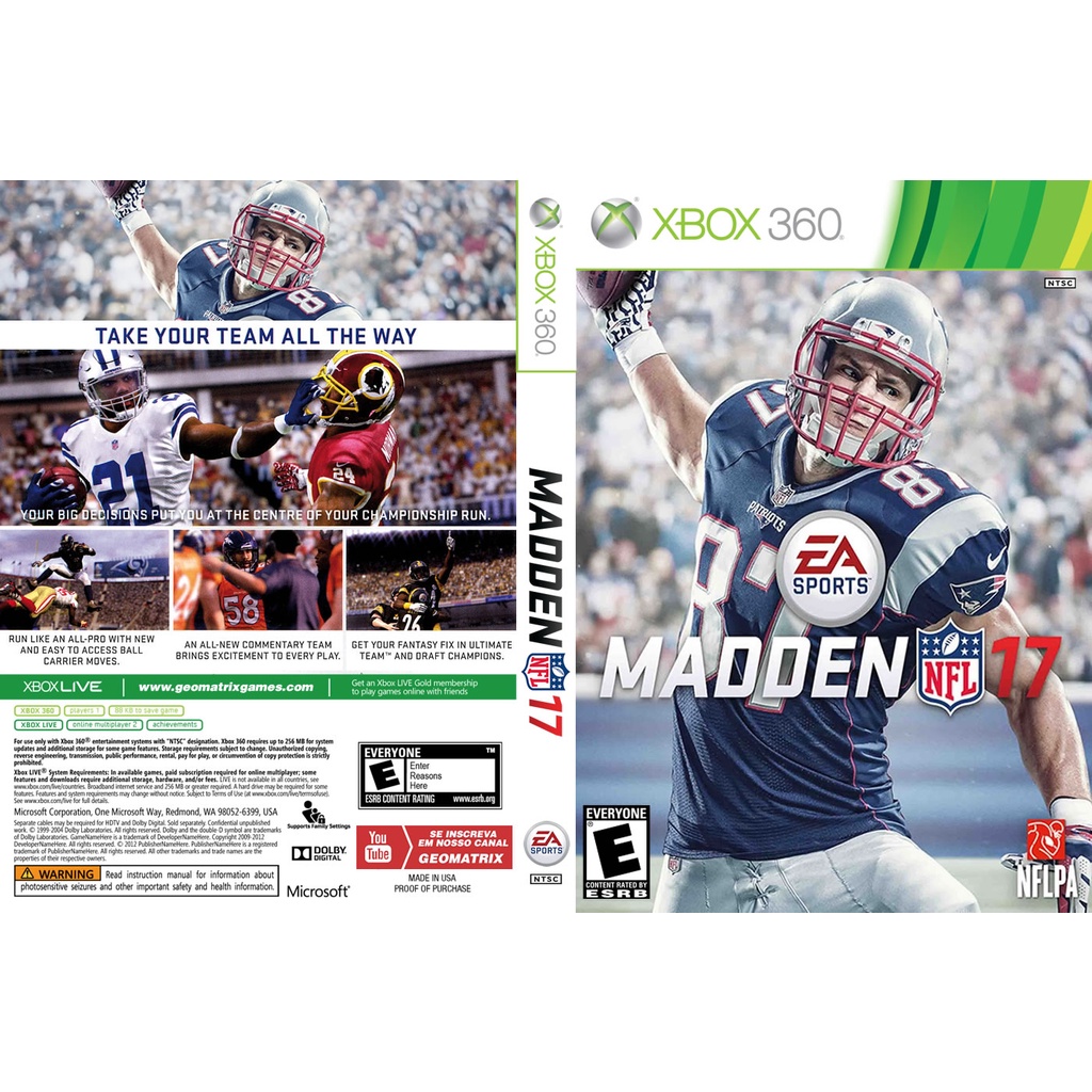 Madden nfl 17 P/ XBOX360 (LTU/LT/JTAG/RGH)