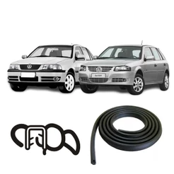 Borracha De Porta Dianteira Preta Estriada Vw Gol G3/g4 95/04