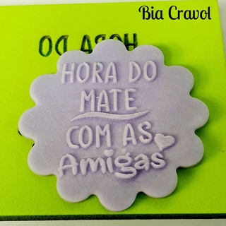 Textura de Frase Cd 51 - Hora do mate com... - Emborrachado Especial