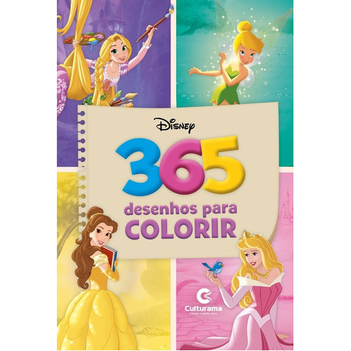 Livro Para Colorir Infantil 365 Desenhos Princesas Disney (CULTURAMA) em Oferta na Shopee