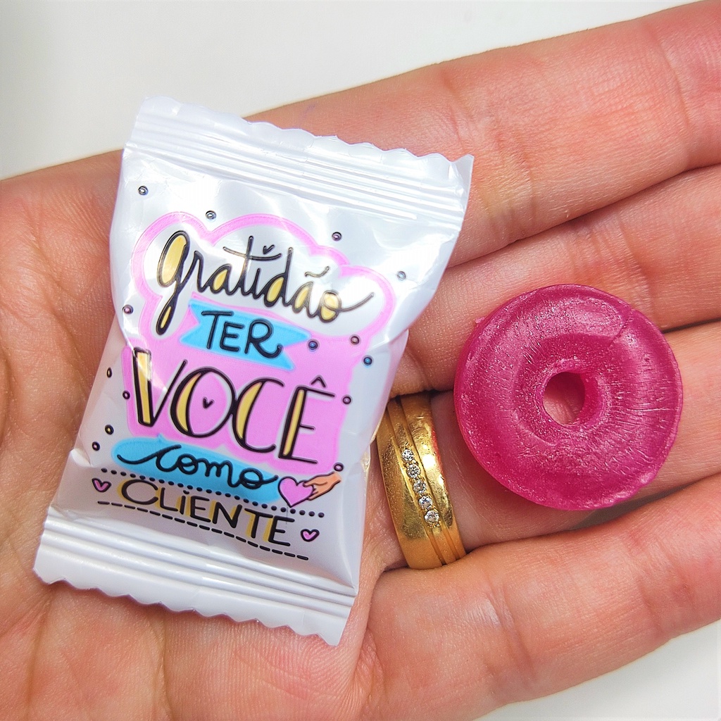 100 Balas Personalizadas - Gratidão Ter Você Como Cliente