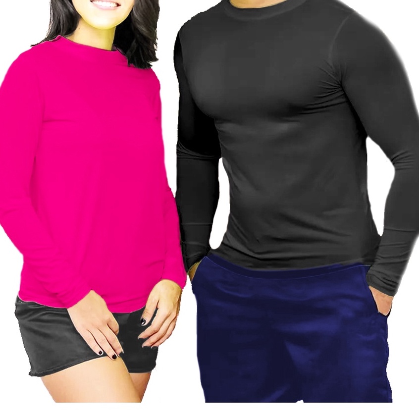 Camisa Térmica Segunda Pele Manga Longa Adulta Unissex  Infantil E Juvenil CMUV025
