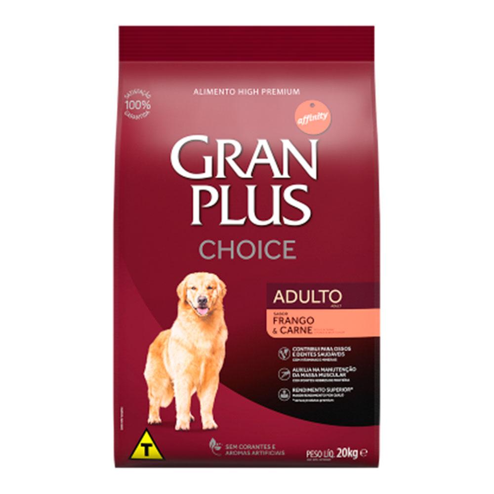 Racao Gran Plus Caes Choice Adultos Frango E Carne 20kg em Oferta na Shopee