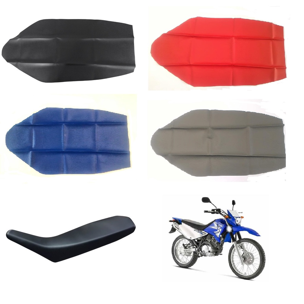 Capa Do Banco Modelo Original Yamaha Xtz 125 - De 2003 A 16  Antiderrapante / Fibra De Carbono / Azul / Vermelha / Cinza