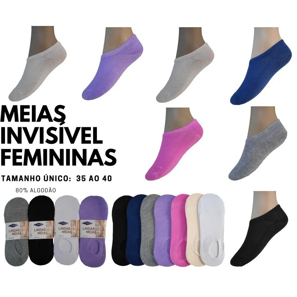 meia invisivel feminina tenis