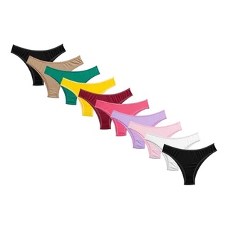 Kit com 10 Calcinhas Adulta Modelo Tanga