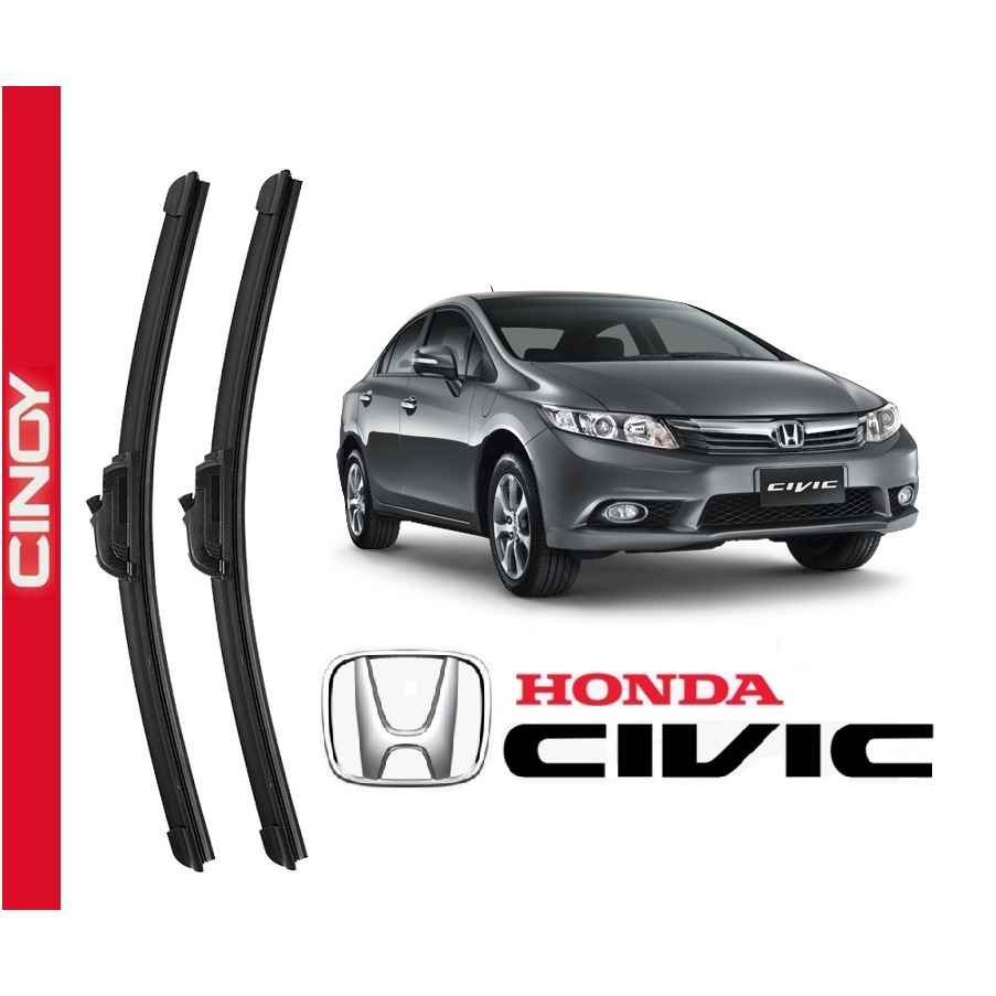 Par de Palheta Limpador Parabrisa Honda Civic 2012 2013 2014 2015 2016