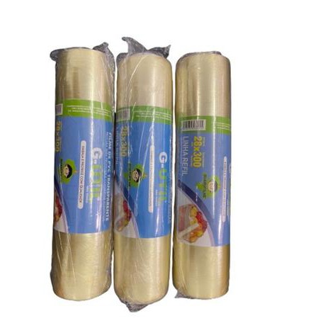 Filme PVC - 28cm X 300mts cada - Guarufilme - Kit com 03 unidades