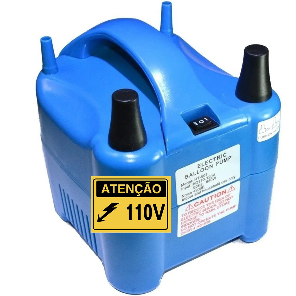 Bomba de Ar Inflador Profisional Bexigas e Balões 2 Bicos 110V GT170901-1 Lorben