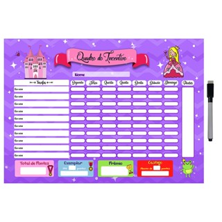 Quadro do Incentivo de Metal Semanal 29x40cm + Caneta em Oferta na Shopee