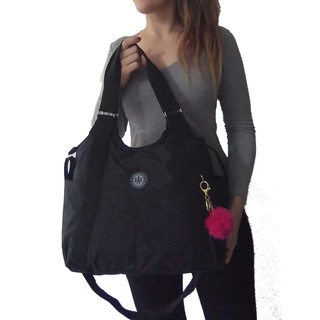 Bolsa Feminina Grande Nylon Tactel Ombro + Alças Transversal.
