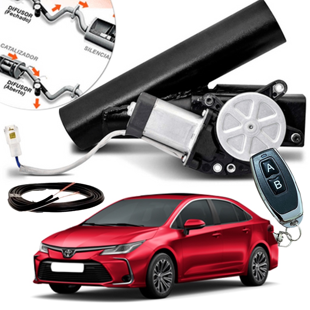Difusor De Escapamento Esportivo Preto Toyota Corolla Controle em Oferta na Shopee